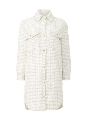 Blank NYC Cream Tweed Sparkle Shacket